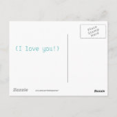 I Love You Waveform Carte Postale 1 (Dos)