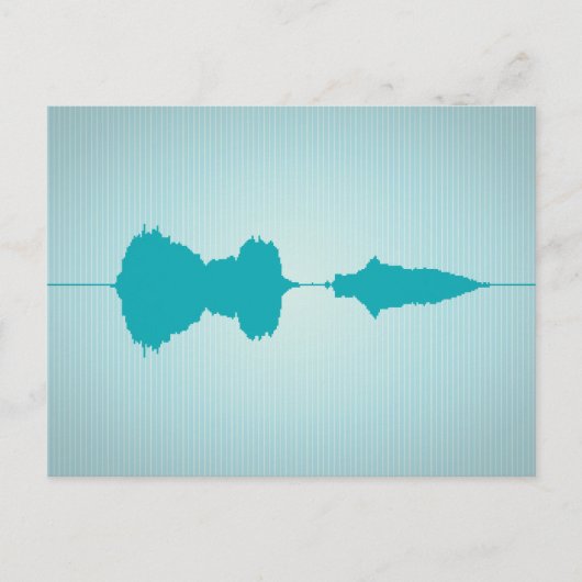 I Love You Waveform Carte Postale 1 (Devant)