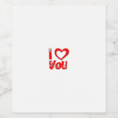 I Love You Wijn Etiket (Enkel label)