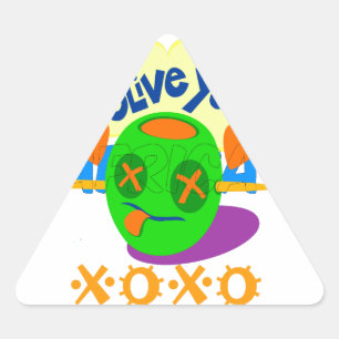 I Love You XOXO mooie verbazingwekkende Grafische Driehoek Sticker