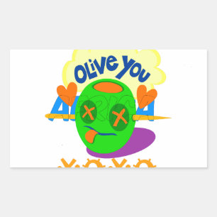 I Love You XOXO mooie verbazingwekkende Grafische Rechthoekige Sticker