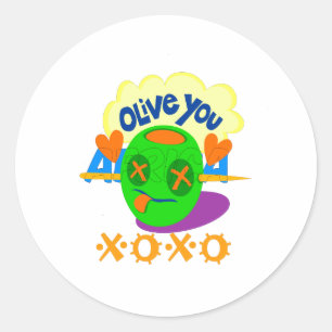 I Love You XOXO mooie verbazingwekkende Grafische Ronde Sticker
