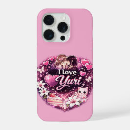 I Love Yuri | Kawaii Girls’ Love Anime Aesthetic iPhone 15 Pro Hoesje
