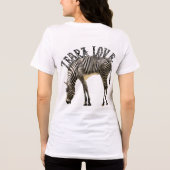 I Love Zebras - Gepersonaliseerd Tri-Blend Shirt (Achterkant)