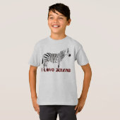 I Love Zebras Kind T-Shirt (Voorkant volledig)