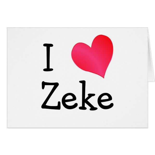 I Love Zeke (Devant horizontal)