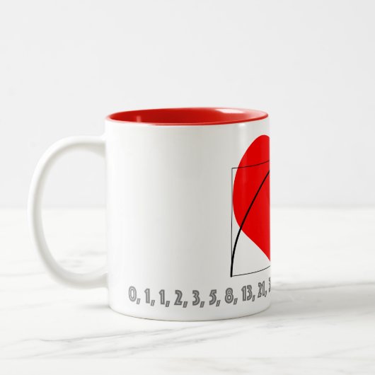 I Love Zero, One, et Fibonacci Mug (Gauche)