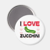 I Love Zucchini Magneet (Voorkant / Achterkant)