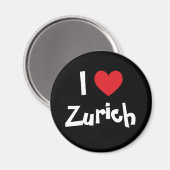 I Love Zurich Magneet (Voorkant / Achterkant)