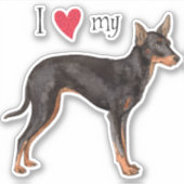 I Loy my Toy Manchester Terrier Vinyl Sticker (Devant)