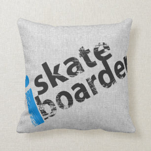 i LT grunge gris bleu de coussin des textes de