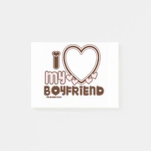 i luv brown bf post-it® notes