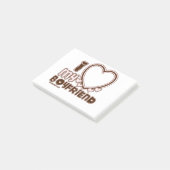 i luv brown bf post-it® notes (Schuin)