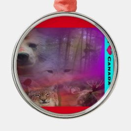 I Luv Canada Metalen Ornament