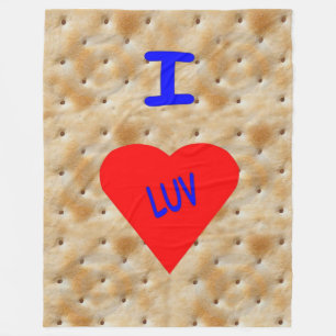 I LUV CRACKERS FLEECE DEKEN