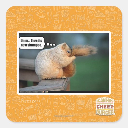 I luv dis new shampoo vierkante sticker (Voorkant)