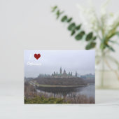 I luv Ottawa briefkaart van het parlement Hill (Staand voorkant)