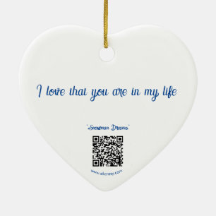 I LUV U generiek _Snowman Dreams Keramisch Ornament