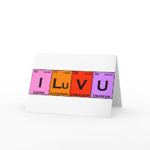 I LuV U romantische nerdy valentijn kaart