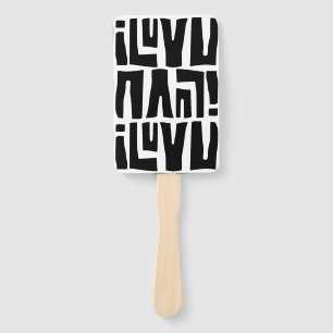 I Luv U Tribal Mud Cloth African Pattern Handwaaier