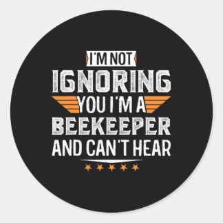 I’m A Beekeeper And Can’t Hear Dad Mom Christmas  Ronde Sticker