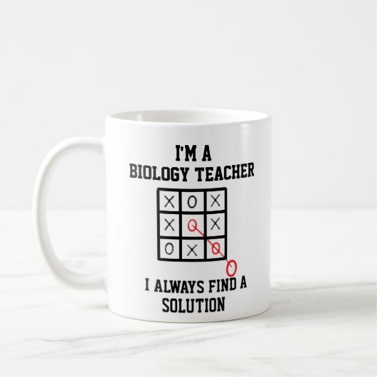 I m a biology Teacher I Altijd find a solution Mok (Links)