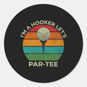 I&# m A Let&# s Par T-shirt Funny Golf Dad Vader Ronde Sticker