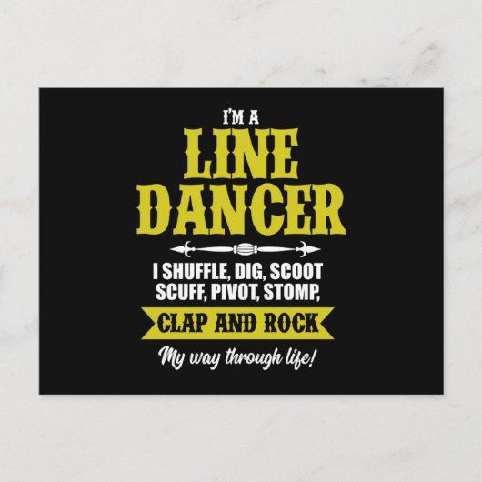 I m A Line Dancer Line Dansling Line Dance Cadeau Briefkaart (Voorkant)