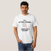 I m a software engineer ik vind altijd een oplossi t-shirt (Voorkant volledig)