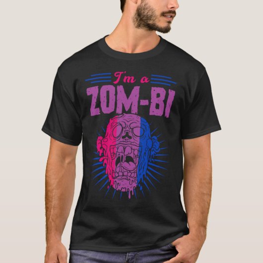 I m A Zom Bi Bisexual Zombie Pride Scary Halloween T-shirt (Voorkant)