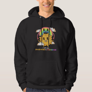 I m All Sunshine and Rainbows Inspirational Positi Hoodie