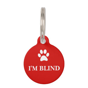 "I M BLIND" Pet Tag Huisdierpenning