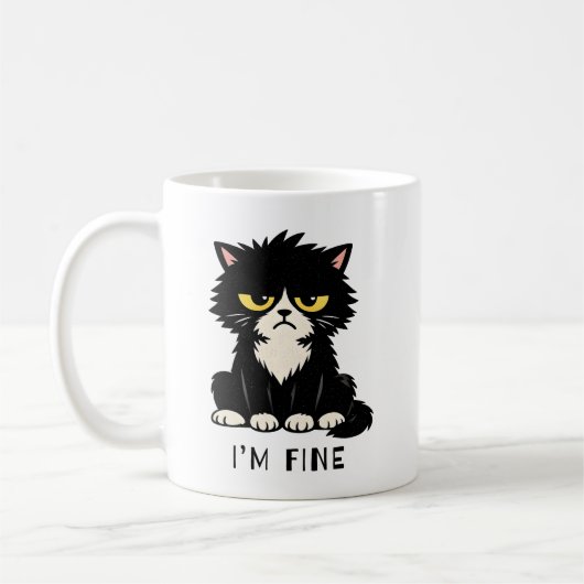 I’m Fine - Funny cat mug (Gauche)