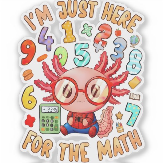 I’m Just Here for the Math Cute Maths Sticker UK (Devant)