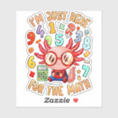 I’m Just Here for the Math Cute Maths Sticker UK (Feuille)