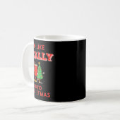 I’m Like Really Into Christmas Funny Hot Cocoa Hol Koffiemok (Voorkant links)