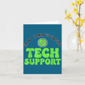 I’m My Family’s Unpaid Tech Supr, Computer Nerd  Kaart (Gele Bloem)