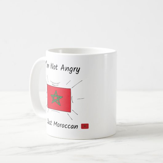 I’m Not Angry I’m Just Moroccan Mug (Devant gauche)