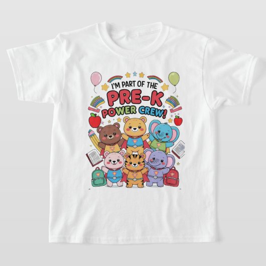 "I’m Part of the Pre-K Power Crew!" – Kids T-shirt (Laagn)
