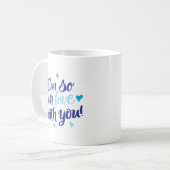 I’m So In Love With You Navy & Aqua Mug (Devant gauche)