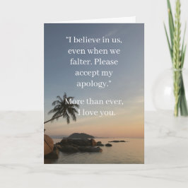 I’m Sorry Relationship Card | Elegant Apology Kaart