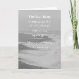 I’m Sorry Relationship Card | Elegant Apology Kaart
