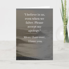 I’m Sorry Relationship Card | Elegant Apology Kaart