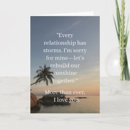 I’m Sorry Relationship Card | Elegant Apology Kaart