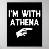I’m With Athena Funny Halloween Matching Costume Poster (Voorkant)