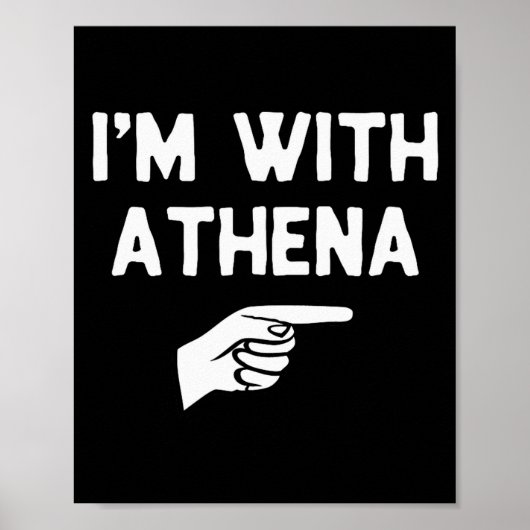 I’m With Athena Funny Halloween Matching Costume  Poster (Voorkant)