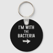I’m With The Bacteria Funny Halloween Couple Costu Sleutelhanger (Voorkant)