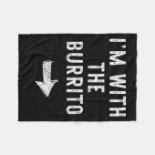 I’m With The Burrito Funny Halloween Couple Costum Fleece Deken (Voorkant (Horizontaal))