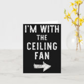 I’m With The Ceiling Fan Funny Halloween Couple Co Kaart (Gele Bloem)