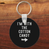 I’m With The Cotton Candy Funny Halloween Couple C Sleutelhanger (Voorkant)